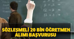 20 Bin Sözleşmeli Öğretmen Alınacak