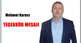 Mehmet Karacı Teşekkür Mesajı