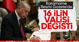 16 İlin Valisi Değişti