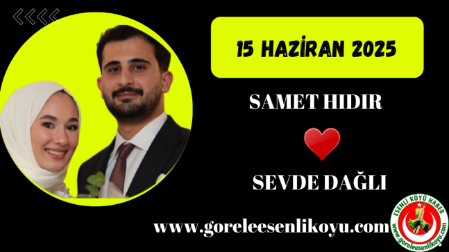 Samet Hıdır & Sevde Dağlı Çifti Evleniyor