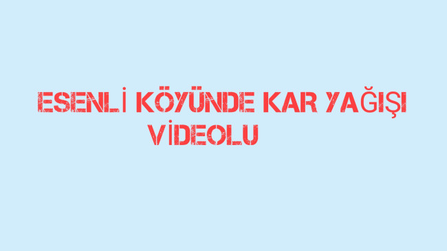 Esenli Köyünde Kar Yağışı Başladı